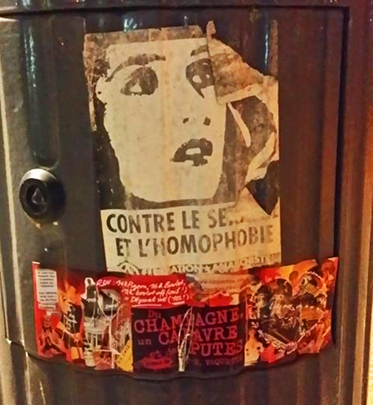 Sticker roman sur sticker Fédération anarchiste